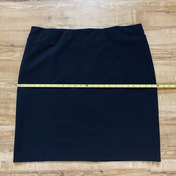 J. JILL XL Black Ponte Pencil Skirt A-Line Knee Length High Waist Stretch Slim - Picture 11 of 15